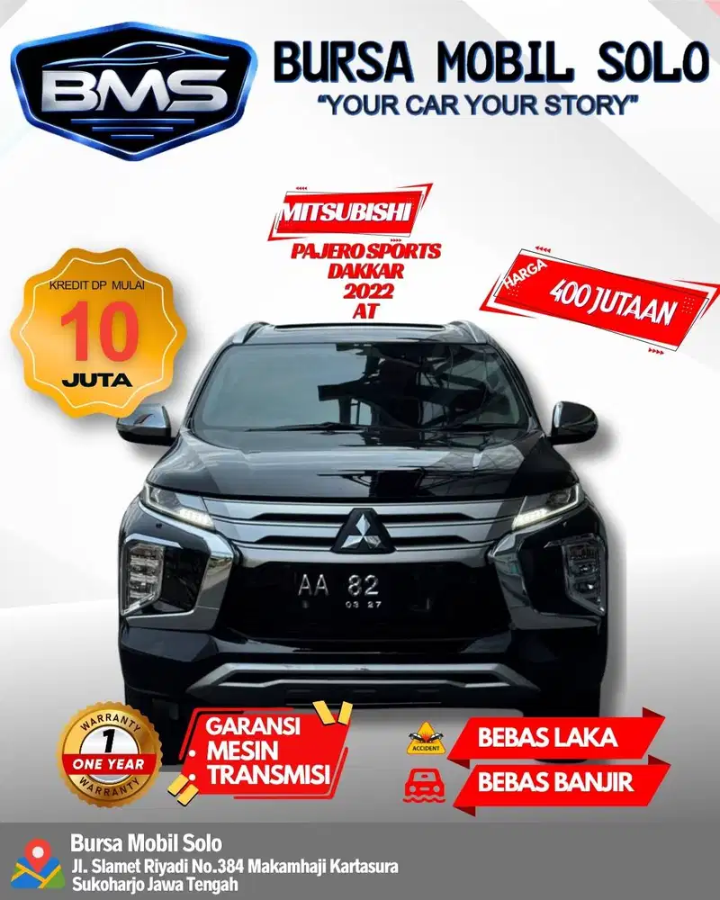 PAJERO SPORTS DAKKAR 4X2 2022 MATIC TOP KONDISI DP MINIM