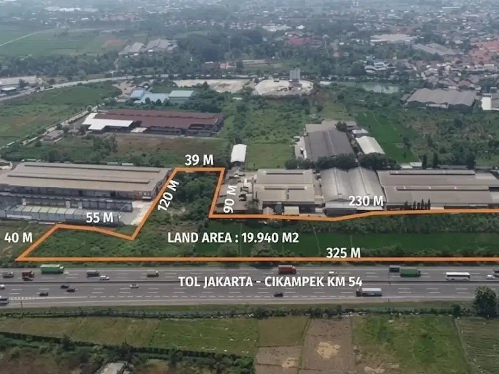 Dijual Murah Lahan Komersil Luas 1,9 Ha di Karawang Timur, Sekitarnya Gudang, Pabrik, Karoseri , Dan Juga Akses Tol
