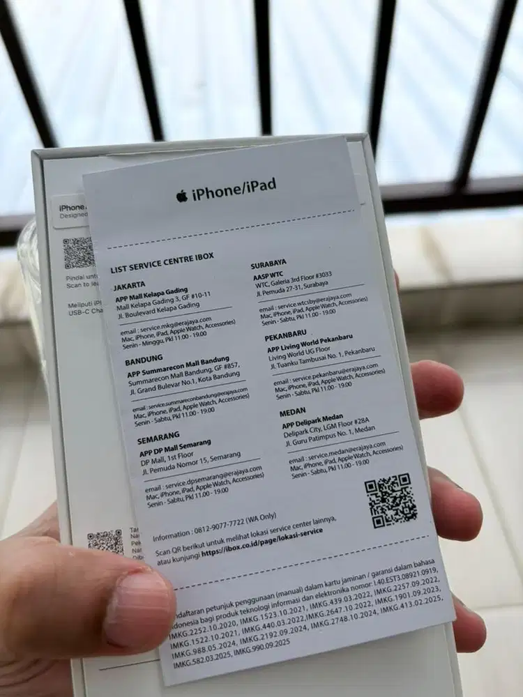 Apple iphone air 256GB sky blue second fullset garansi panjang tam