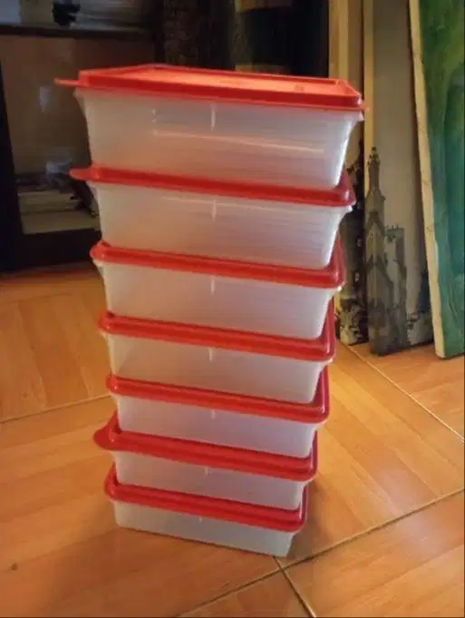 Set 7 Tupperware Kotak Snack Stor Kontainer Tempat Kue