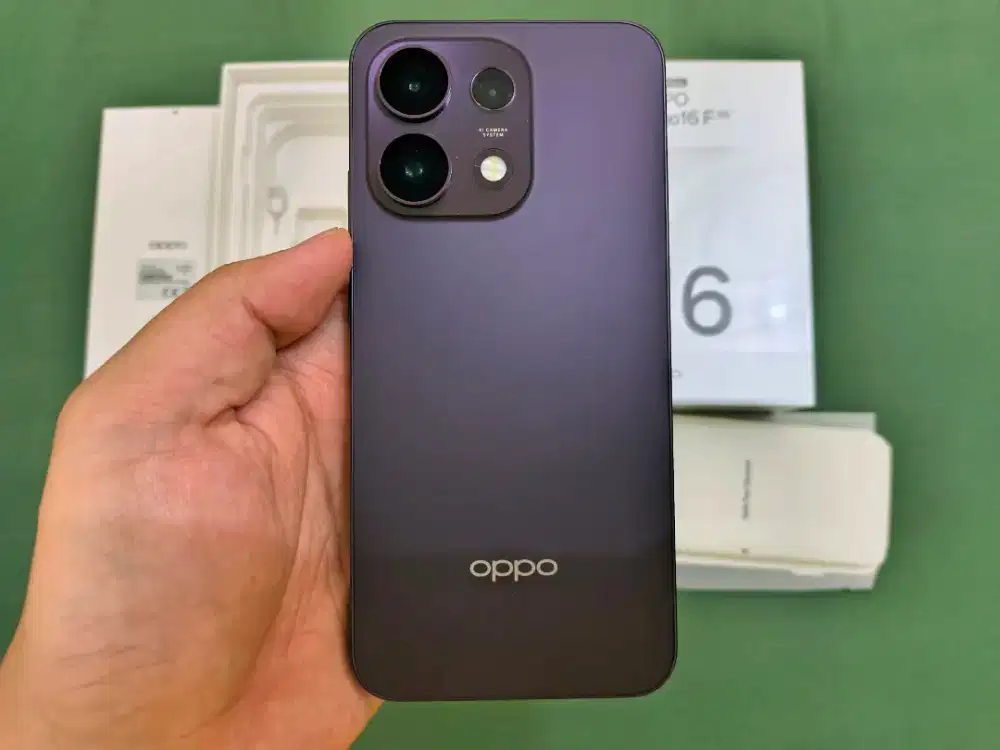 Oppo Reno 16F 5G 256GB Violet Fullset Mulus Garansi