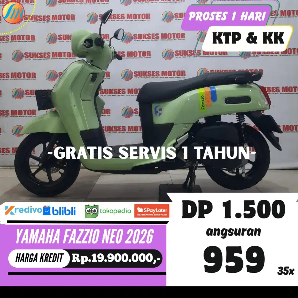 YAMAHA FAZZIO NEO 2026 SEKEN BISA KREDIT MURAH ANGSURAN TERJANGKAU