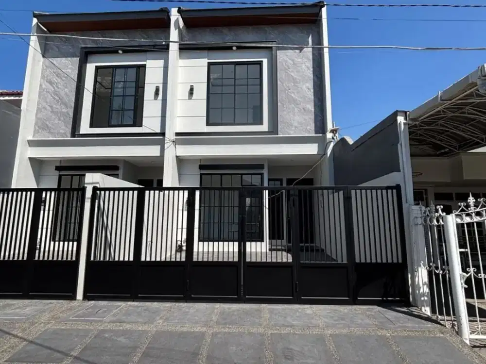 RUMAH 2 LANTAI BARU GRESS WISMA MUKTI MODERN MINIMALIS PREMIUM SPESIFIKASI ROW 3 MOBIL