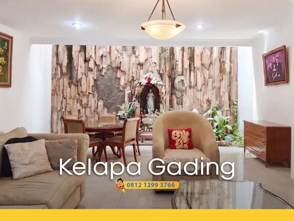 Canti Rapih Siap Huni! Rumah Kelapa Gading 220m2 Janur Indah Elok Kuning Hijau Pandawa