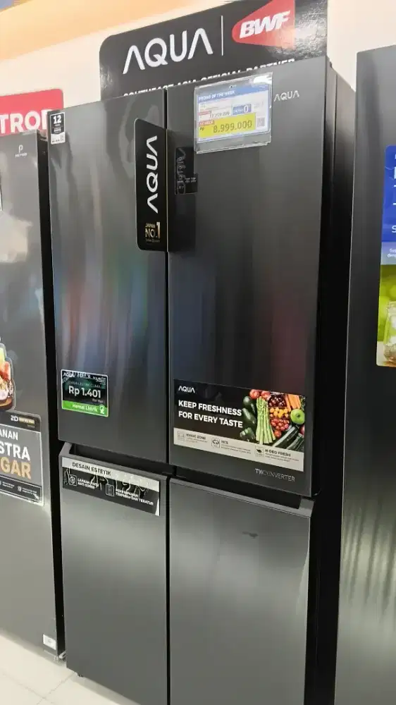 CICILAN KULKAS AQUA REFRIGERATOR MULTIDOOR 465L