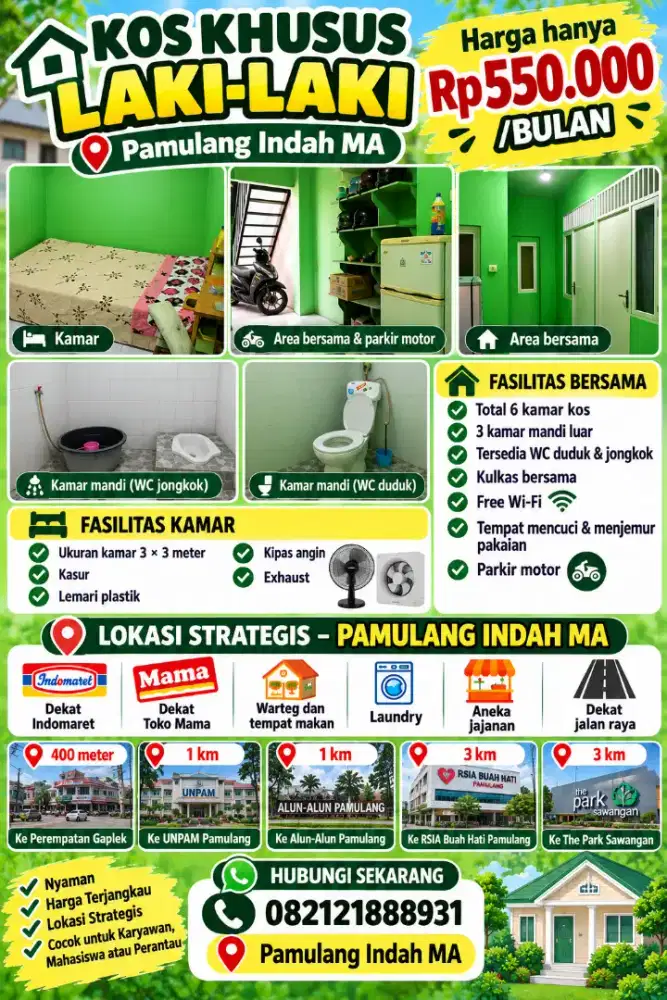 Kosan Laki Laki Pamulang dekat unpam