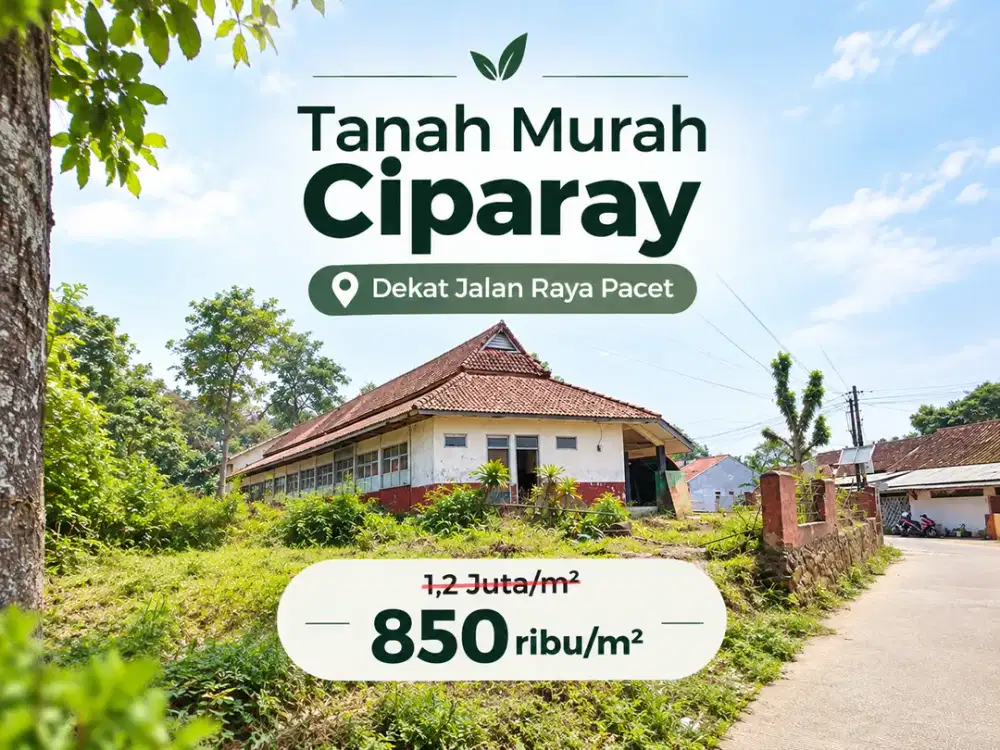 Tanah 850 Ribu Per Meter - Dekat Masjid Besar Ciparay