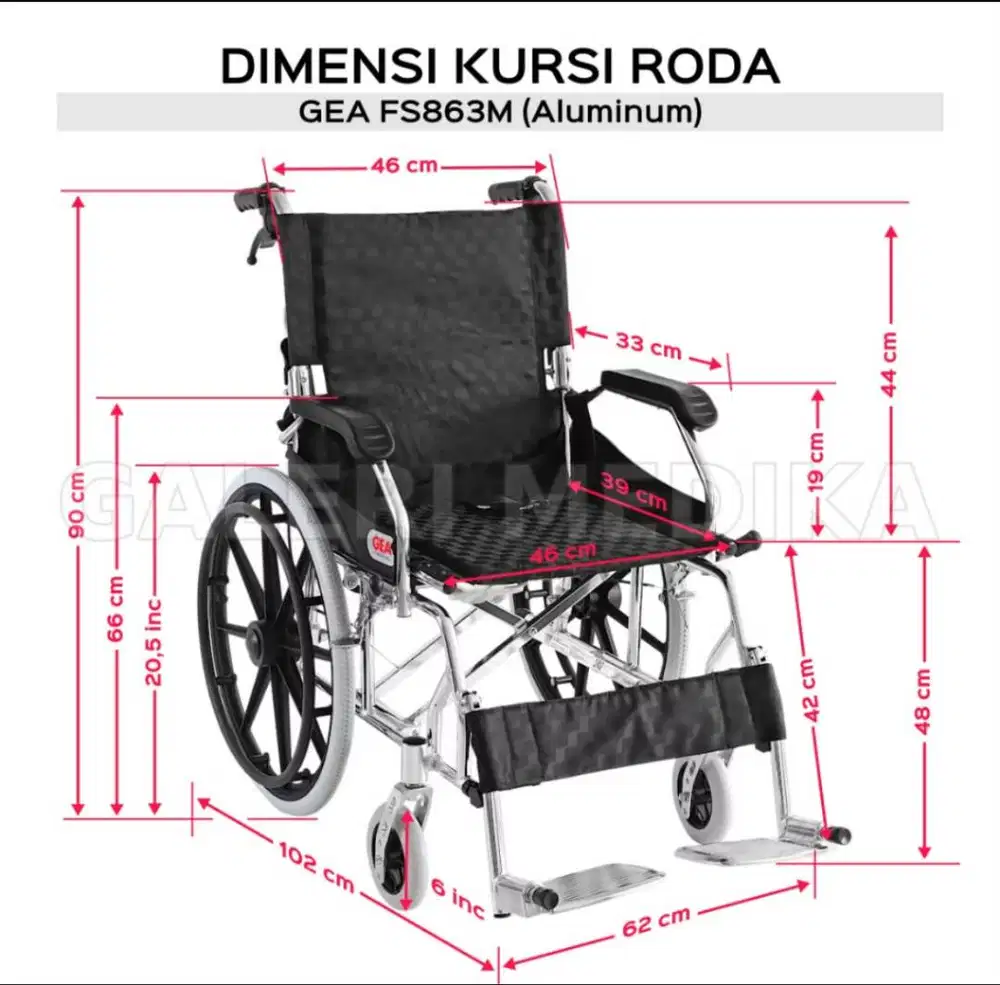 Jual Kursi Roda Baru. Belum Pernah Pakai