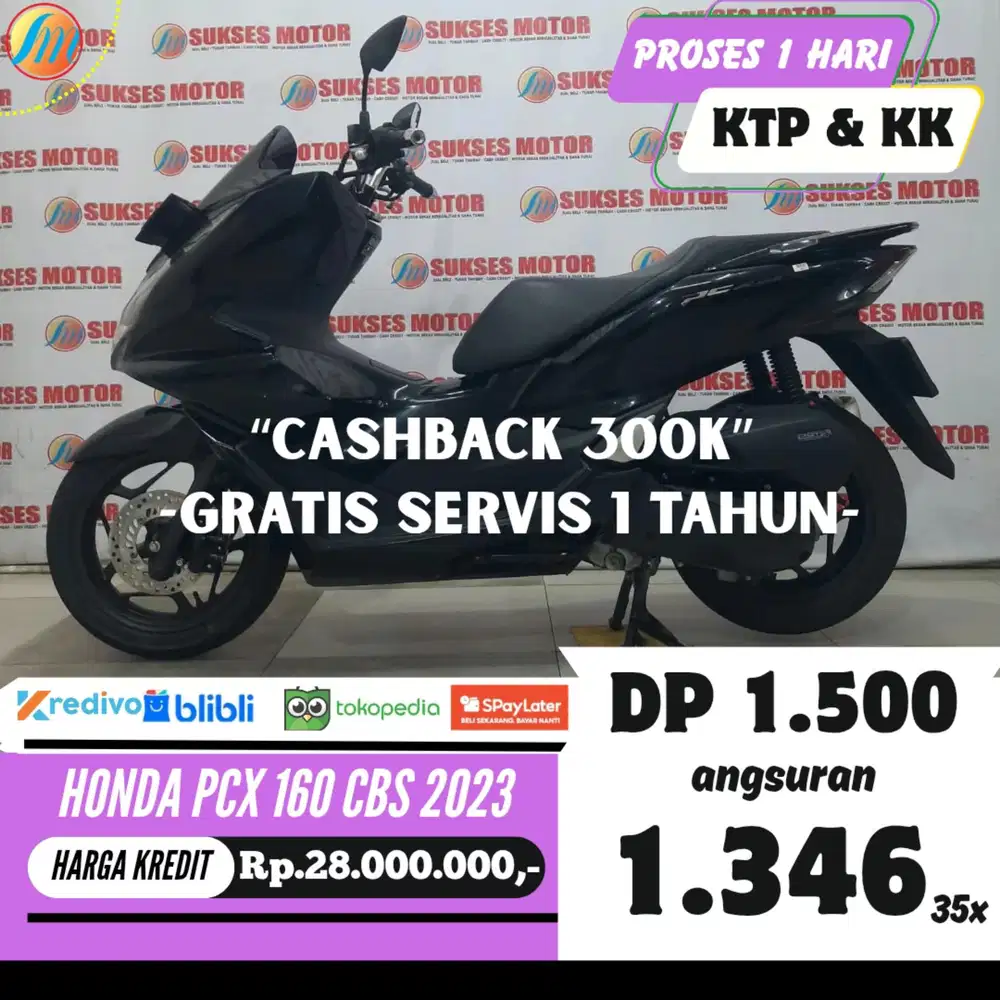 HONDA PCX 160 CBS 2023 KREDIT MURAH ANGSURAN SANGAT RENDAH BERGARANSI