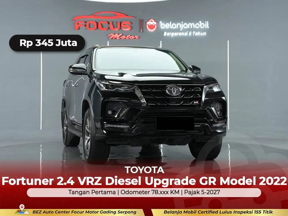[GARANSI 5THN] Toyota Fortuner 2.4 VRZ Upgrade GR 2022 2017/2018/2019
