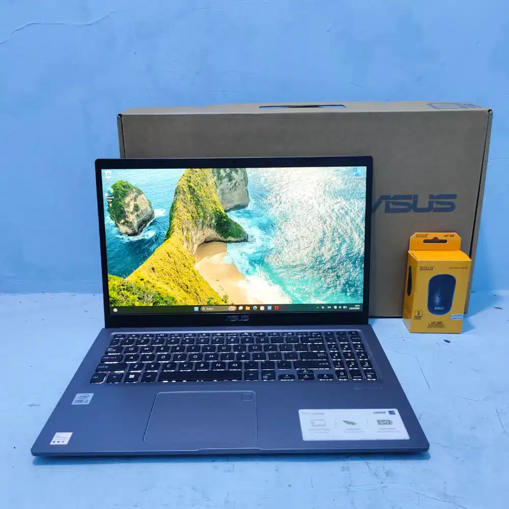 Laptop Asus Vivobook Slim Core i3 Gen 10 Ram 4GB Siap pakai Win 11
