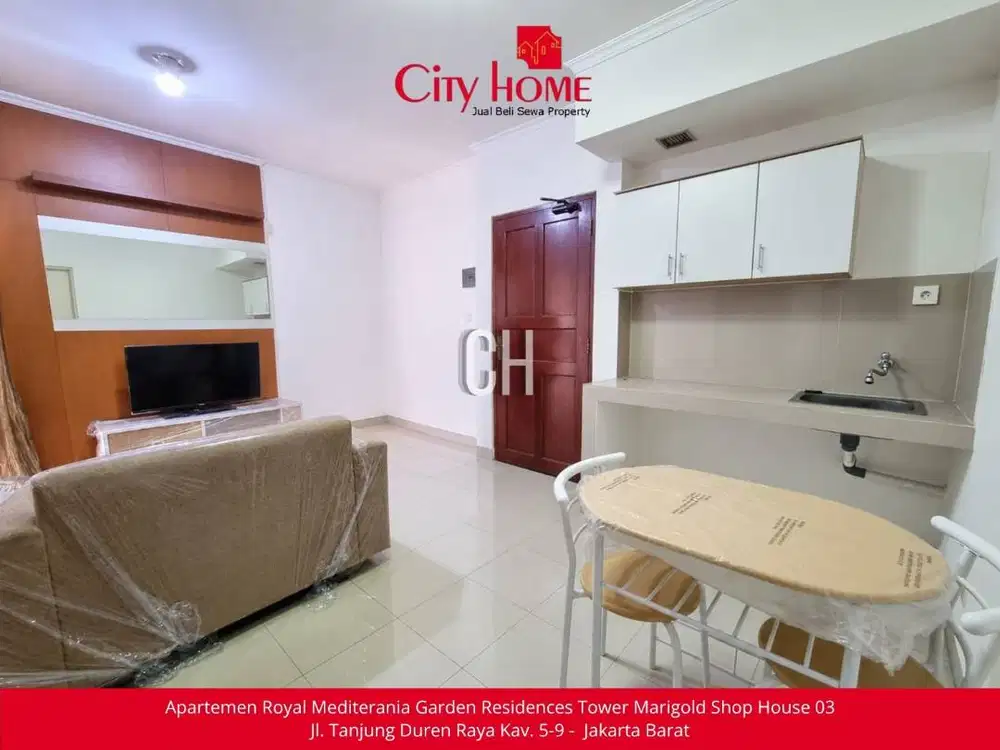 Sewa Apartemen Furnished 2 BR di Mediterania Garden Residences 1