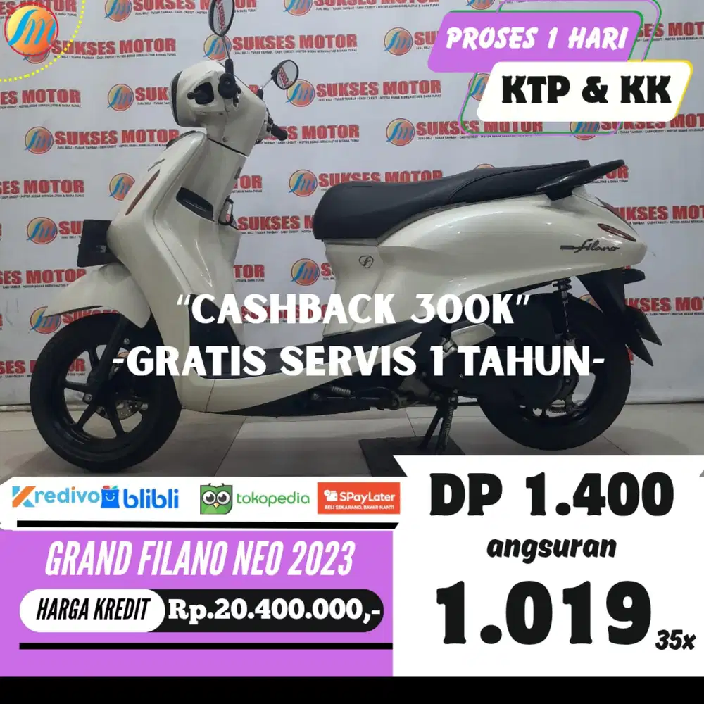 YAMAHA GRAND FILANO NEO 2023 KREDIT MURAH ANGSURAN SANGAT RENDAH