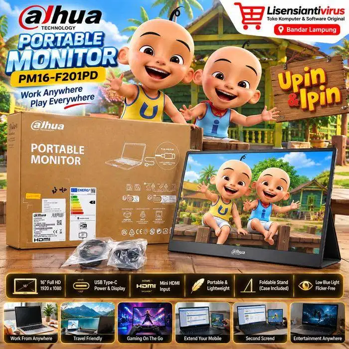 Monitor DAHUA PORTABLE MONITOR 16 INCH PM16-F201PD IPS FHD 1080P 6MS