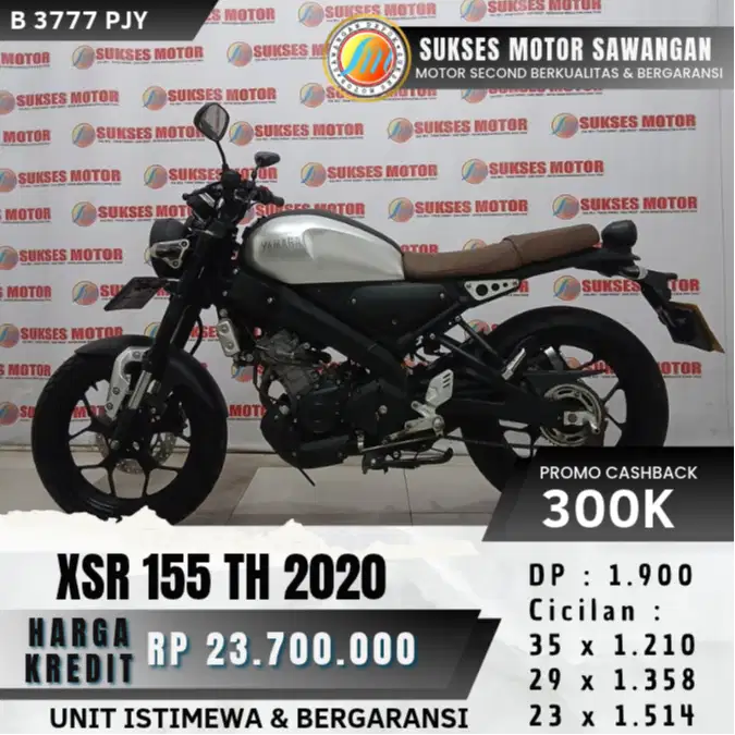 PROMO CASH KREDIT YAMAHA XSR 155 TH 2020 SILVER MULUS UNIT BERGARANSI