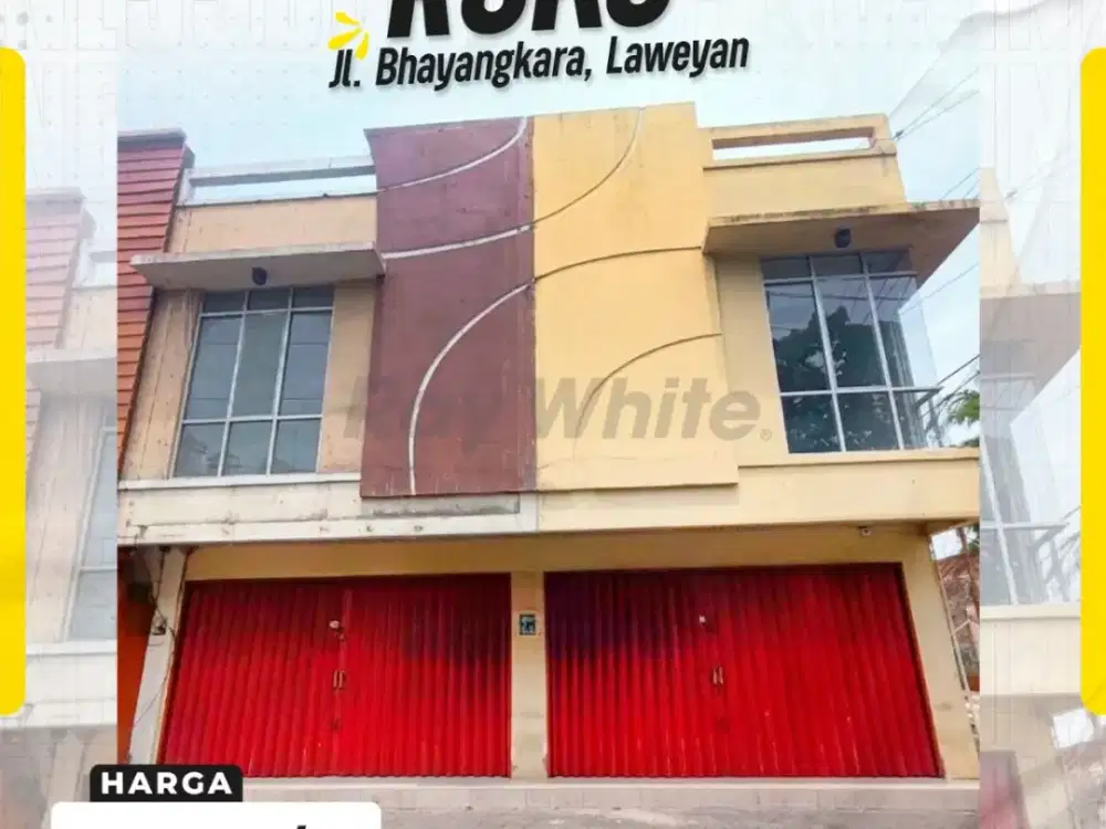 Ruko 2Lantai Siap Pakai Strategis tepi Jl. Bhayangkara Laweyan Solo 135jt/th