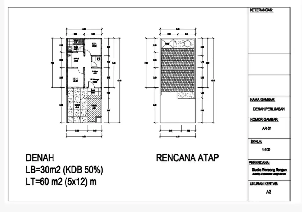 Ready buku kumpulan gambar desain Denah Rumah Subsidi di Lahan 60 m2