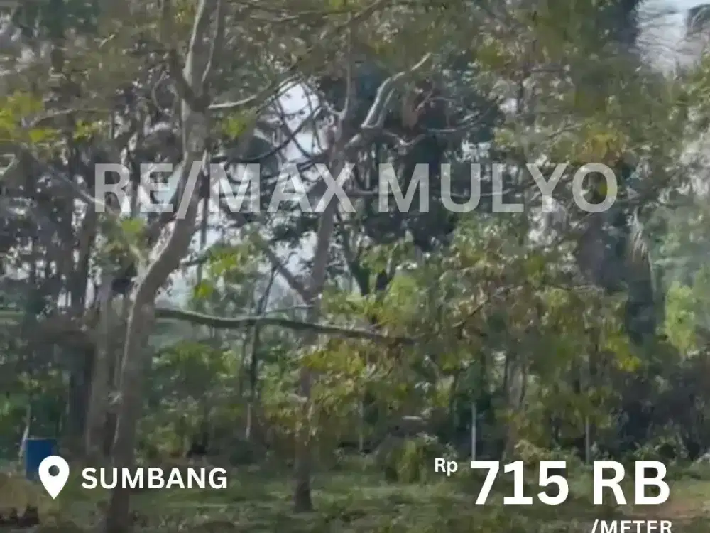 Dijual Tanah Subur >1.5Ha Area Sumbang