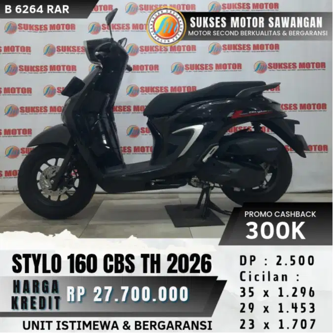 PROMO CASH KREDIT HONDA STYLO 160 CBS TH 2026 HITAM MULUS BERGARANSI