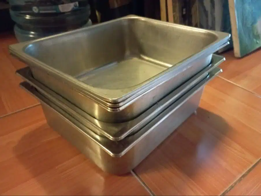 Set 5 Gastronom Food Pan Wadah Tray Prasmanan Stainless Steel