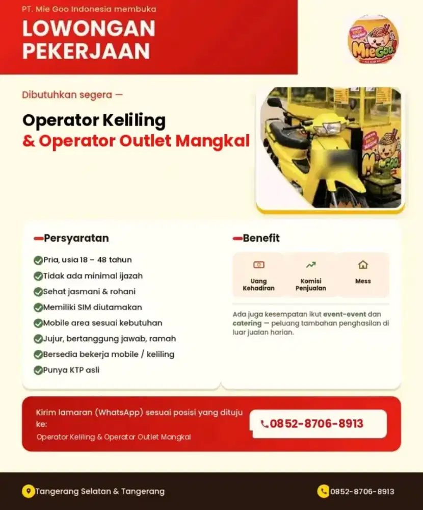Operator keliling dan operator outlet