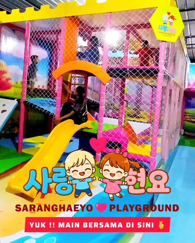 Cari karyawati jaga playground anak shift sore.
