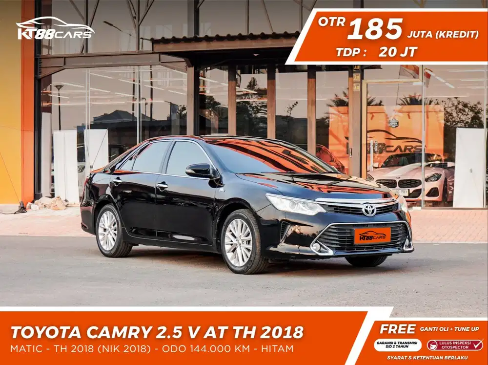 Toyota Camry V 2.5 2017 pemakaian 2018 hitam matic