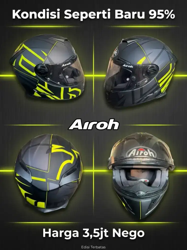 Helmet Airoh Italy Original seperti baru