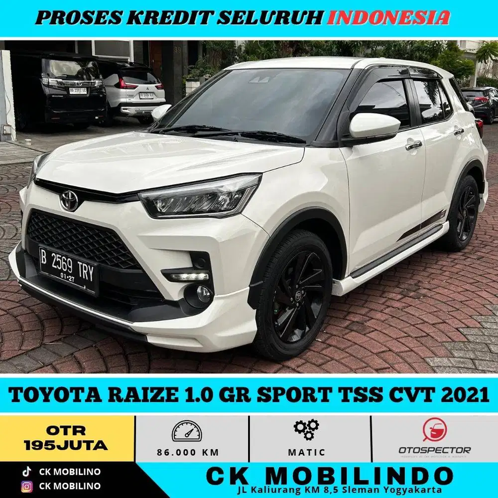TOYOTA RAIZE 1.0 GR SPORT TSS CVT 2021 PUTIH PEMAKAIAN 2022 DP MINIM