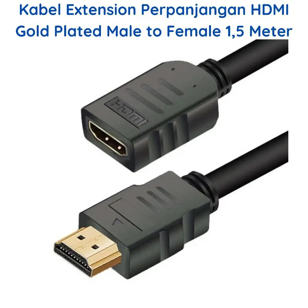 Sambungan Kabel HDMI Male to Female Extension Extender HDTV Penyambung