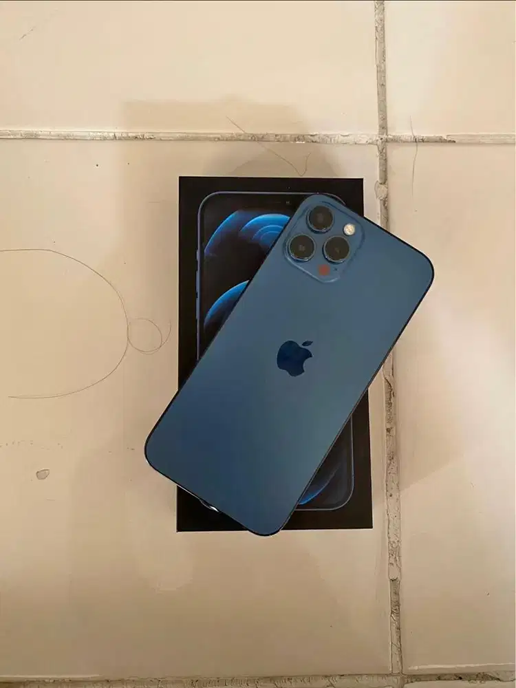 iPhone 12 Pro Max 256gb Pasific Blue Inter All Operator Fullset