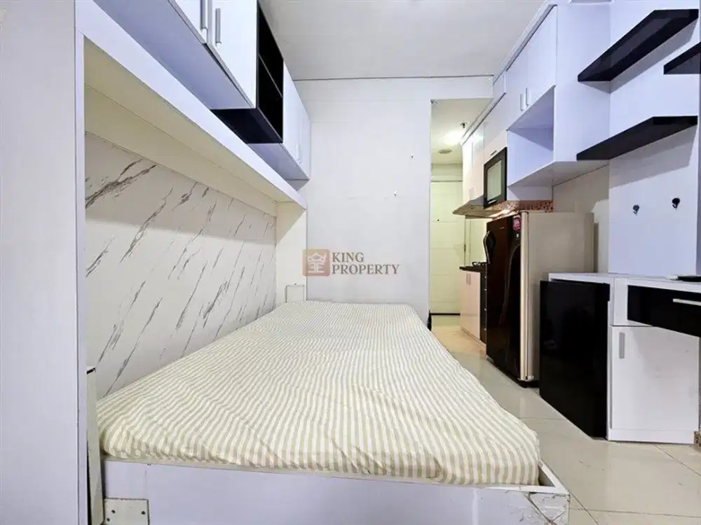 Disewa Studio Madison Park dengan Kitchen Set – Furnished Interior, Fasilitas Gym, Billiard, Kolam Renang, Dekat Kampus Trisakti Untar & Mall Cp