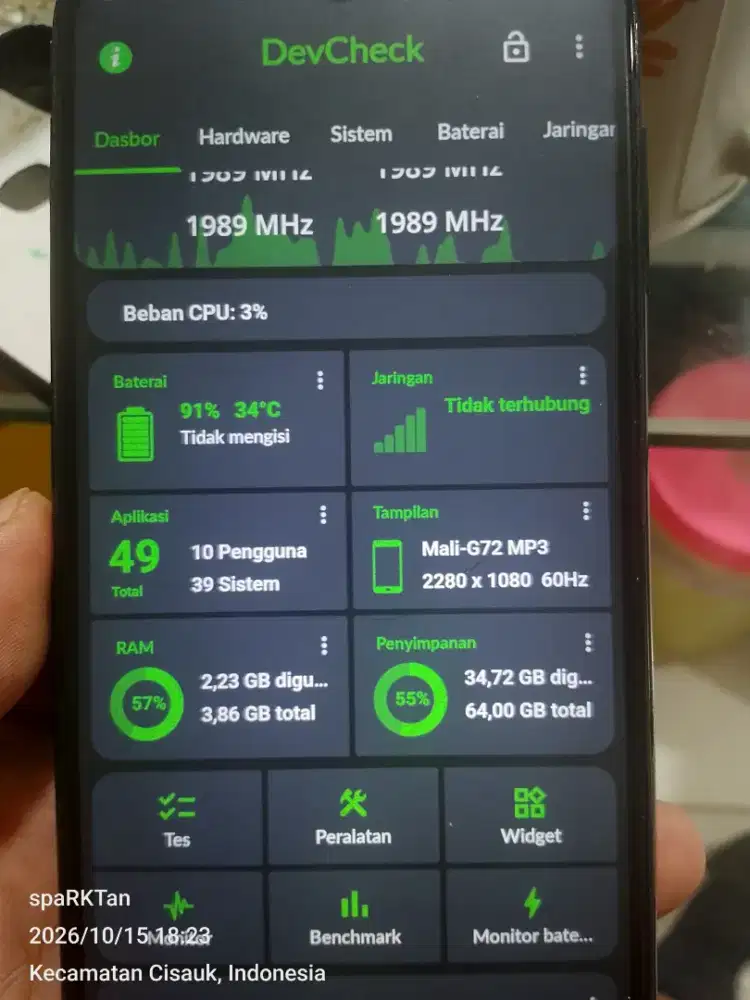 Vivo v11i, ram 4/64gb normal