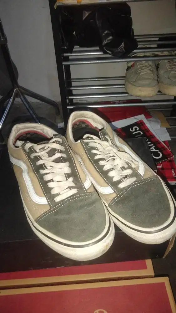 Vans Old Skool Pro Skate Olive Green White