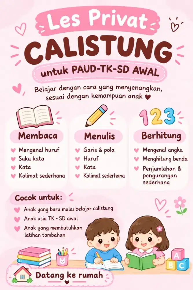 Les privat calistung | Rp35.000