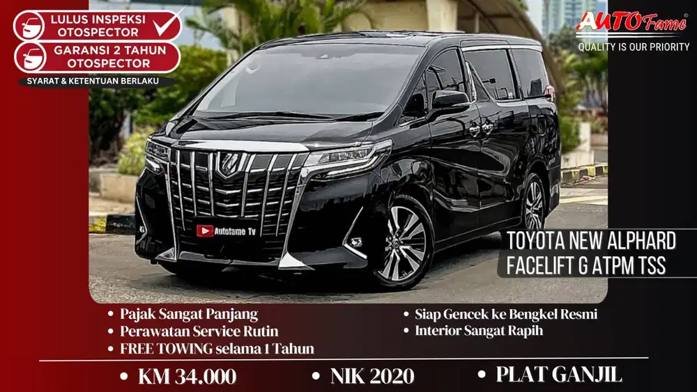 KM34RB  Toyota New Alphard Facelift G ATPM TSS TOYOTA SAFETY SENSE Bla