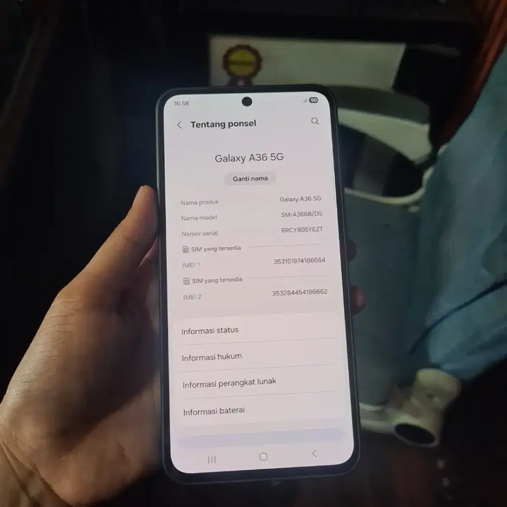Samsung Galaxy A36 5G 8/128GB SEIN Resmi – Siap Pakai