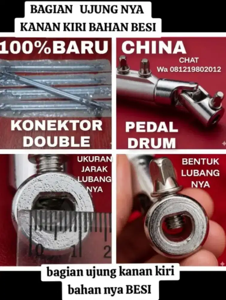 100%br KONEKTOR DOUBLE PEDAL.DRUM.CHINA