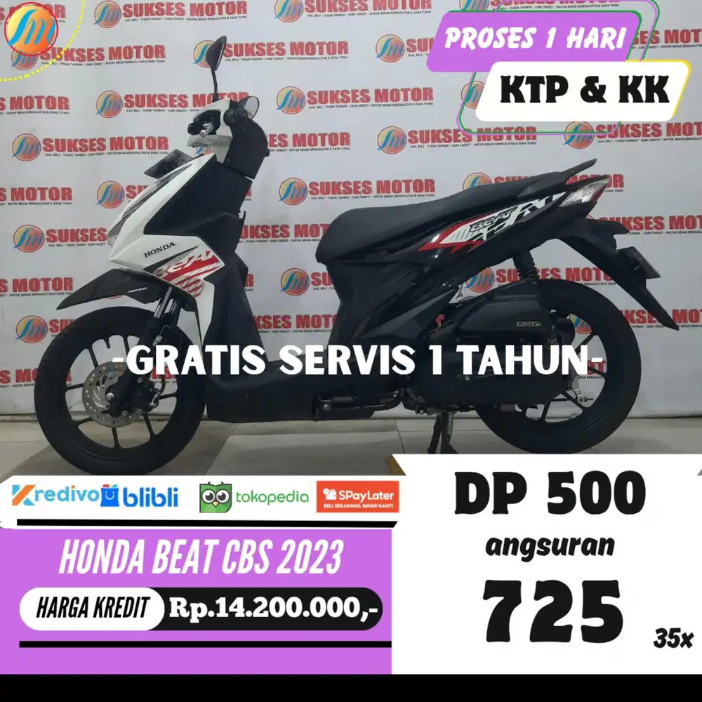 HONDA BEAT CBS 2023 KREDIT DP 500RB ANGSURAN SANGAT RINGAN BERGARANSI
