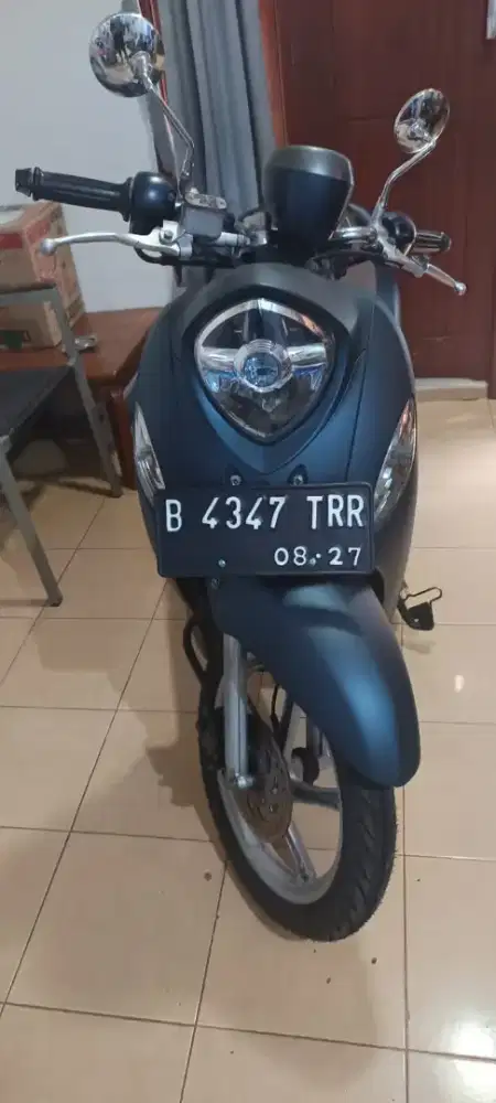 Yamaha Fino Grande biru doff 2017