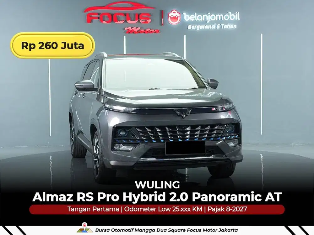 [ GARANSI 5THN ] Wuling Almaz RS Pro Hybrid 2.0 AT Abu 2022/2023/2024