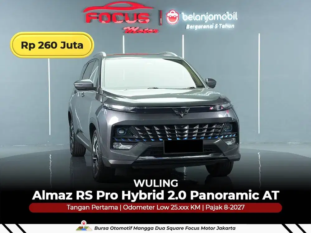 [ GARANSI 5THN ] Wuling Almaz RS Pro Hybrid 2.0 AT Abu 2022/2023/2024
