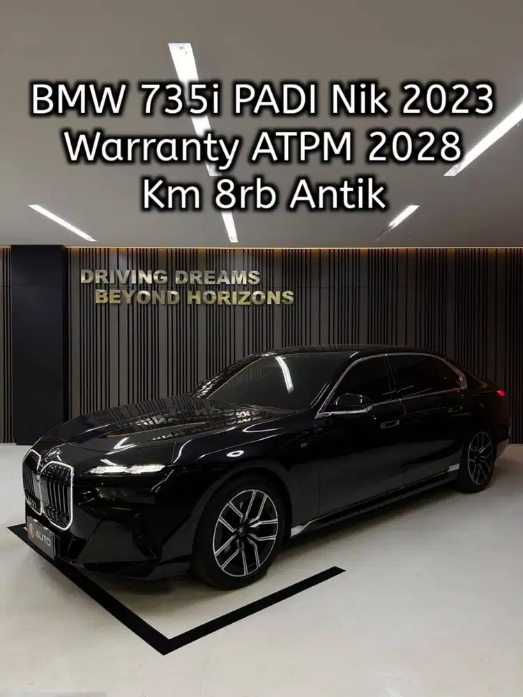 BMW 735i M-Sport 2024 Hitam Km8rb Panoramic Display B3ARA Nik 2023