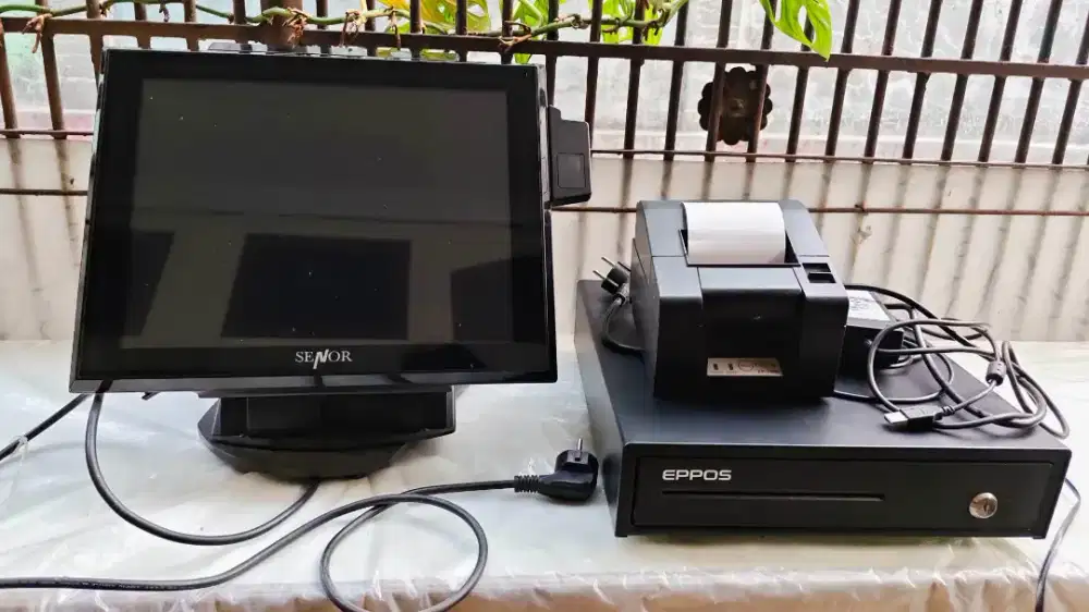 PC kasir senor printer dan laci uang system android touchscreen