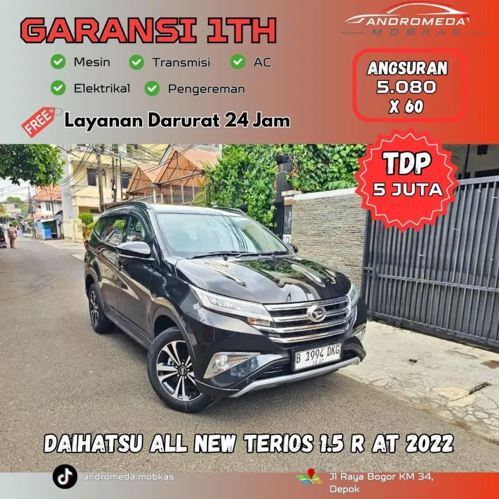TDP TERMURAH 5 JT DAIHATSU ALL NEW TERIOS 1.5 R AT 2022 ISTIMEWA