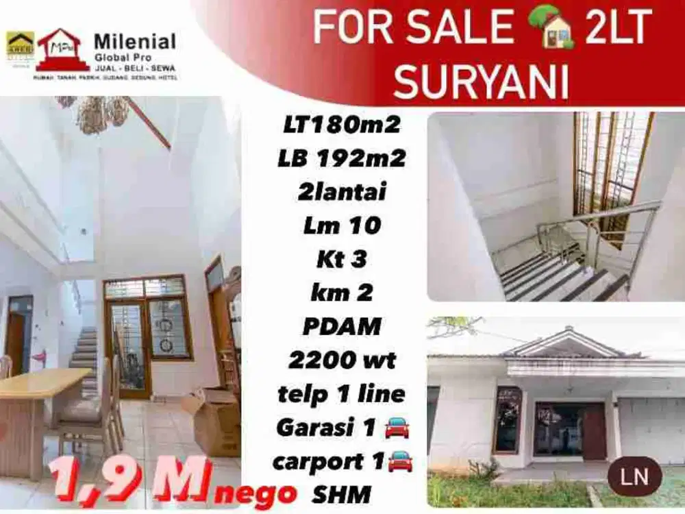 JUAL RUMAH 2 LT SURYANI