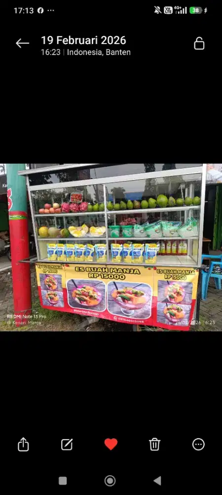 Jual grobak etalase dagang