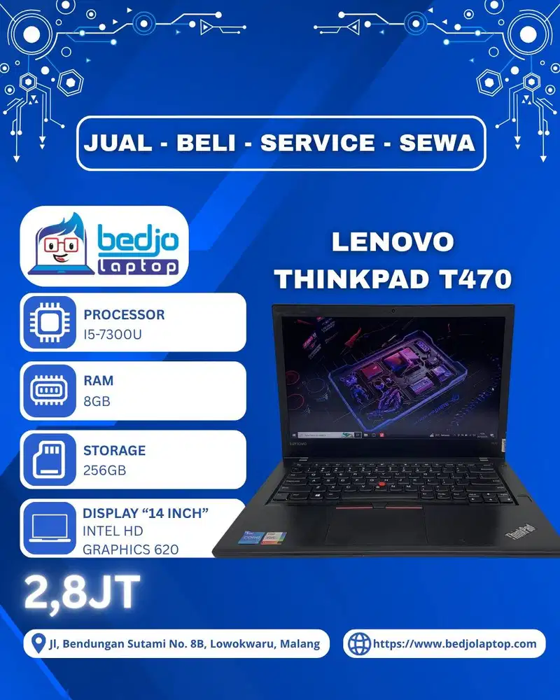 Laptop Kerja Gacor Harga Bersahabat, Lenovo ThinkPad T470