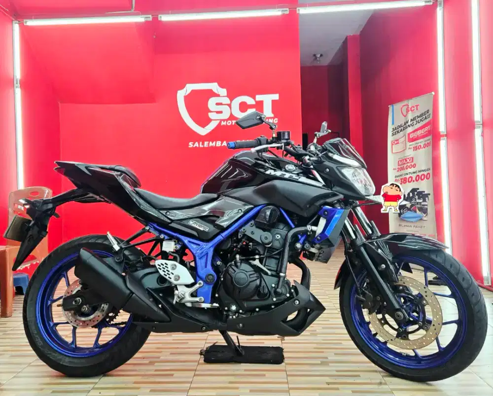JualCpt90%LikeNew Modif 4Jt YAMAHA MT25 2017 MT 25 HITAM BIRU Z250