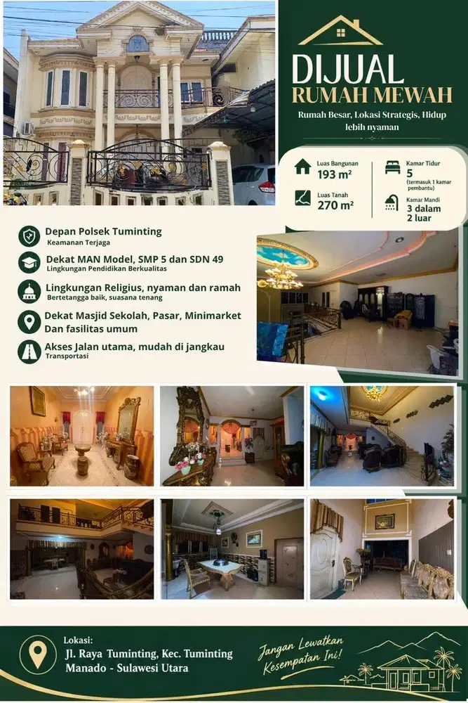 Di jual rumah mewah strategis